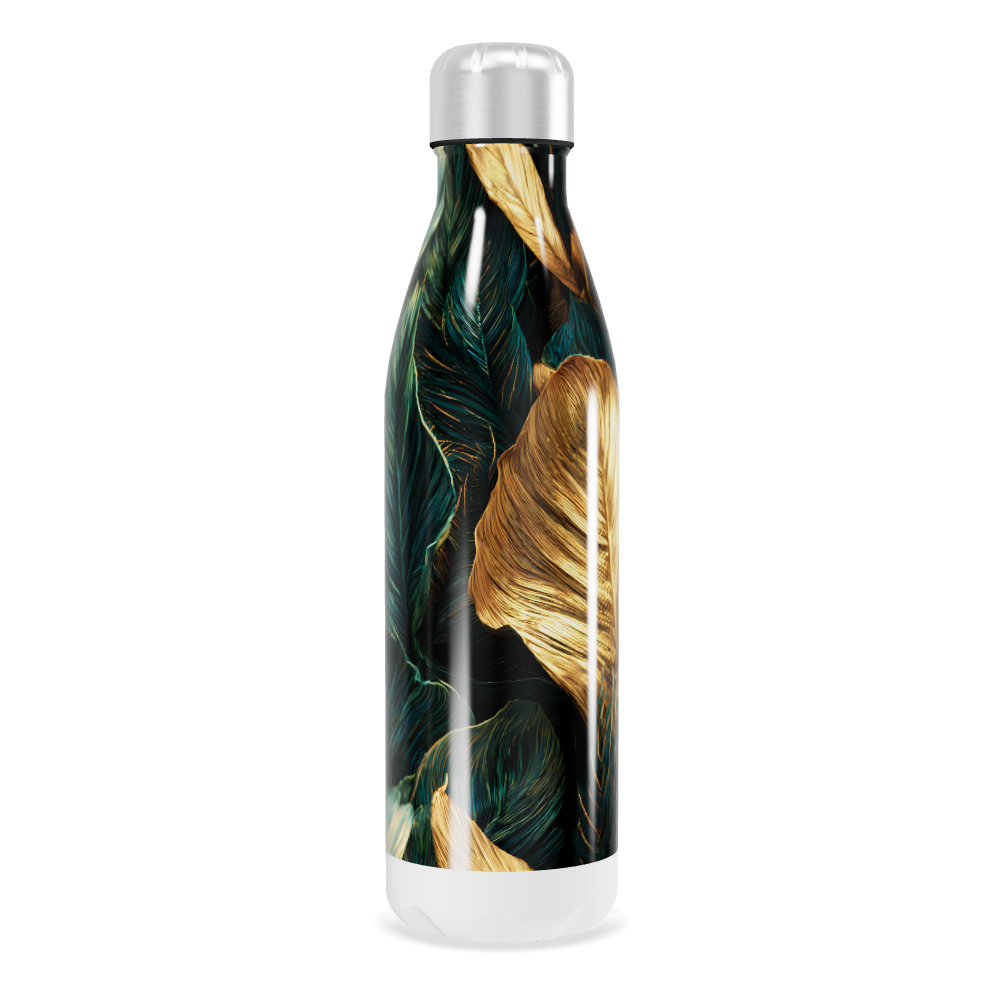 Garrafa Inox - Estampa Folhagem Colorida