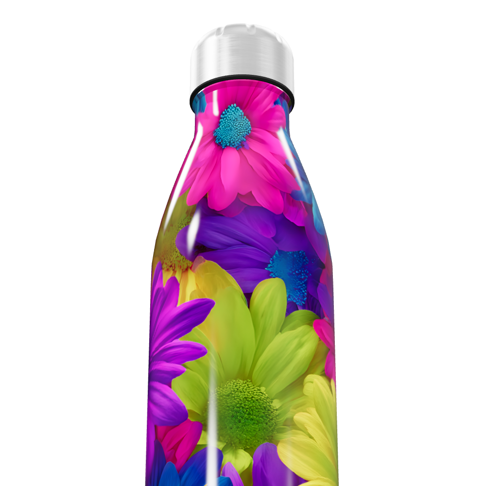 Garrafa Inox - Estampa Floral Colorida