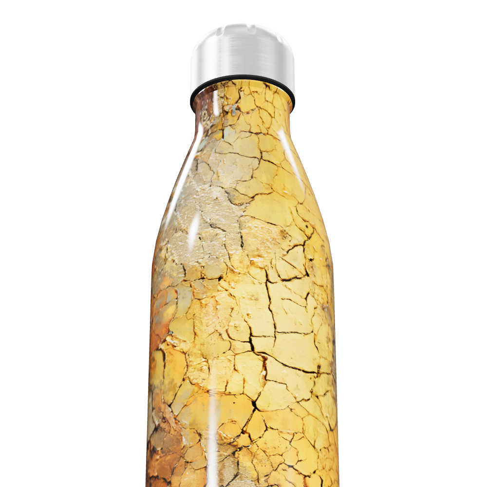 Garrafa Inox - Textura Amarela Terrosa