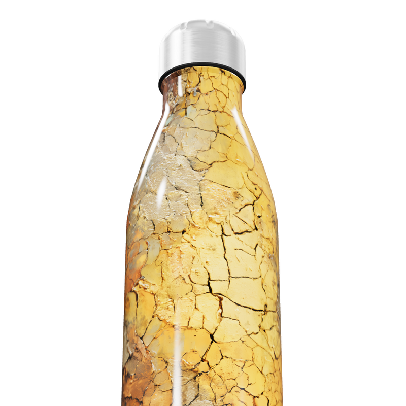 Garrafa Inox - Textura Amarela Terrosa
