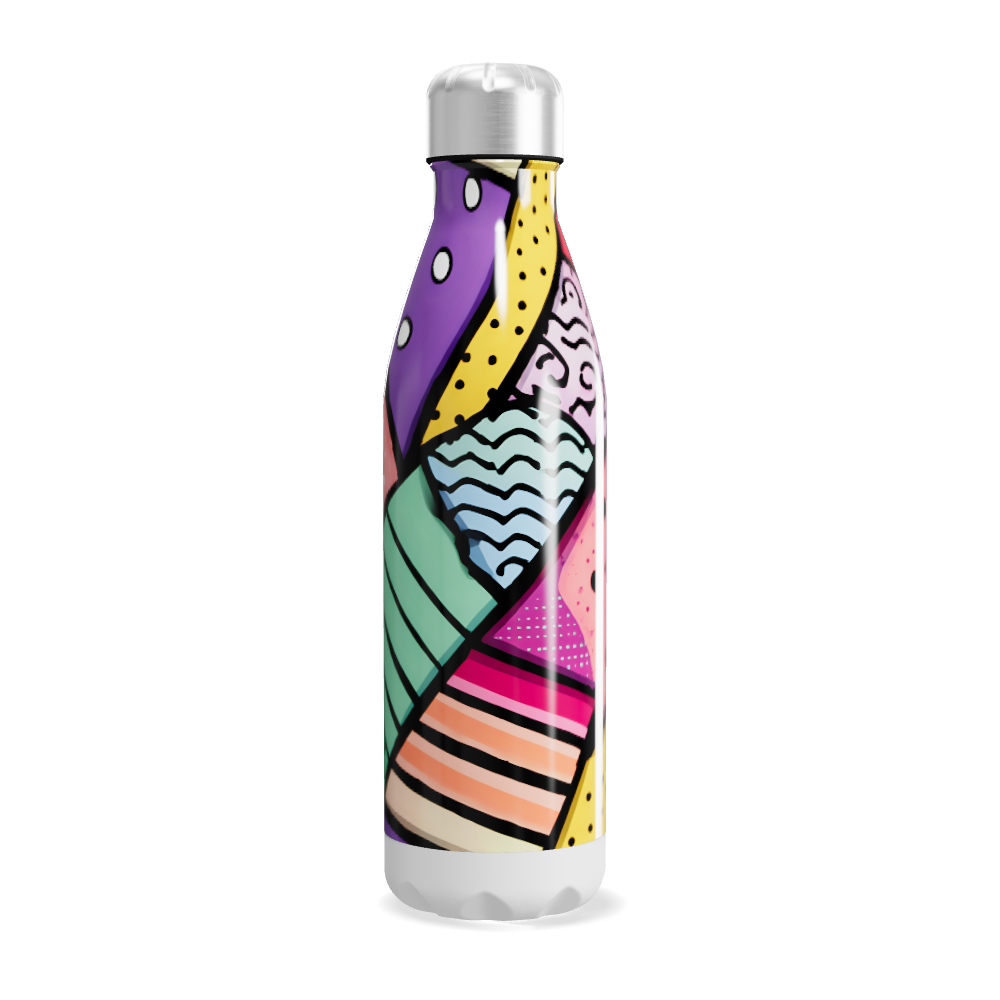 Garrafa Inox - Estampa Colorida Abstrata