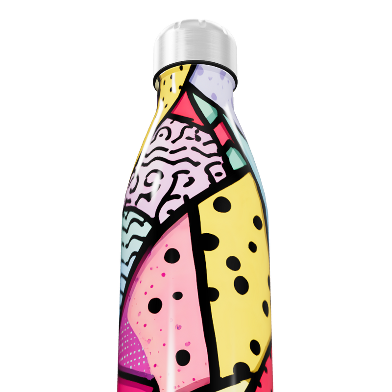 Garrafa Inox - Estampa Colorida Abstrata