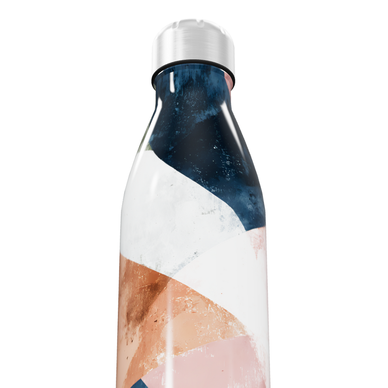 Garrafa Inox - Estampa Abstrata Multicolorida