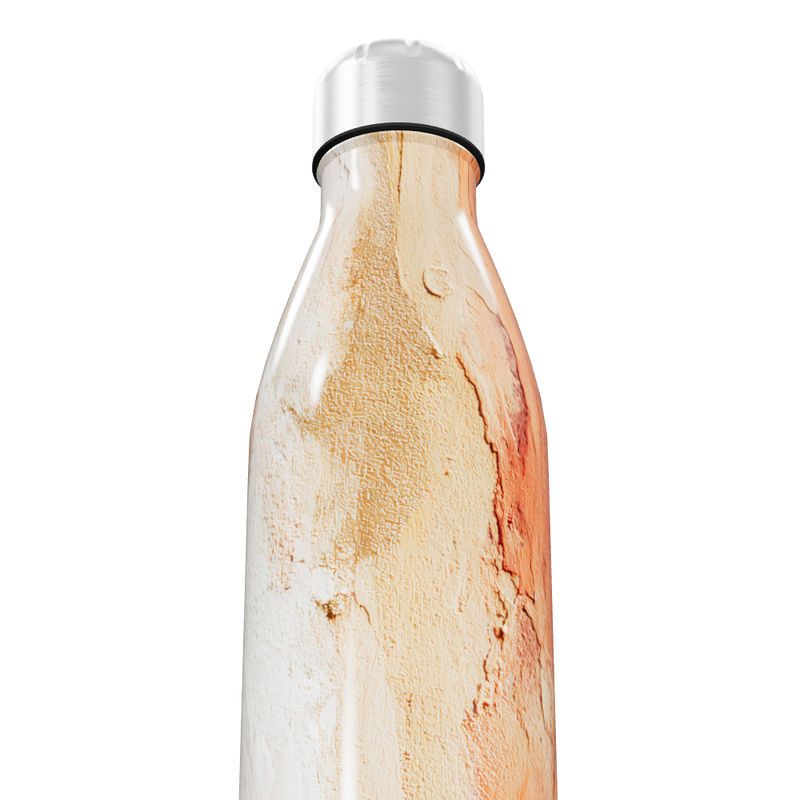 Garrafa Inox - Estampa Marrom Bege