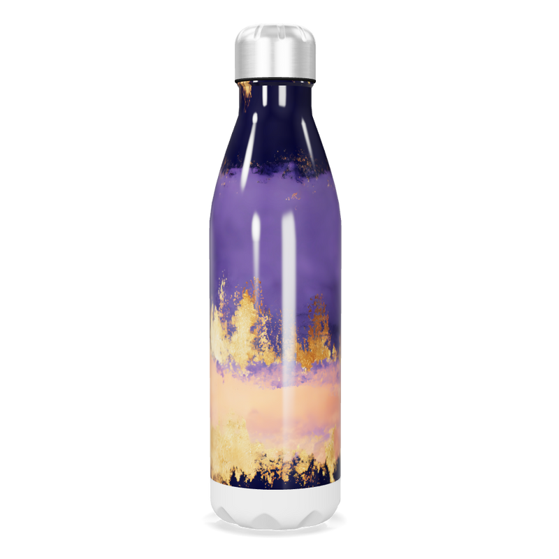Garrafa Inox - Roxa com Dourado 750ml