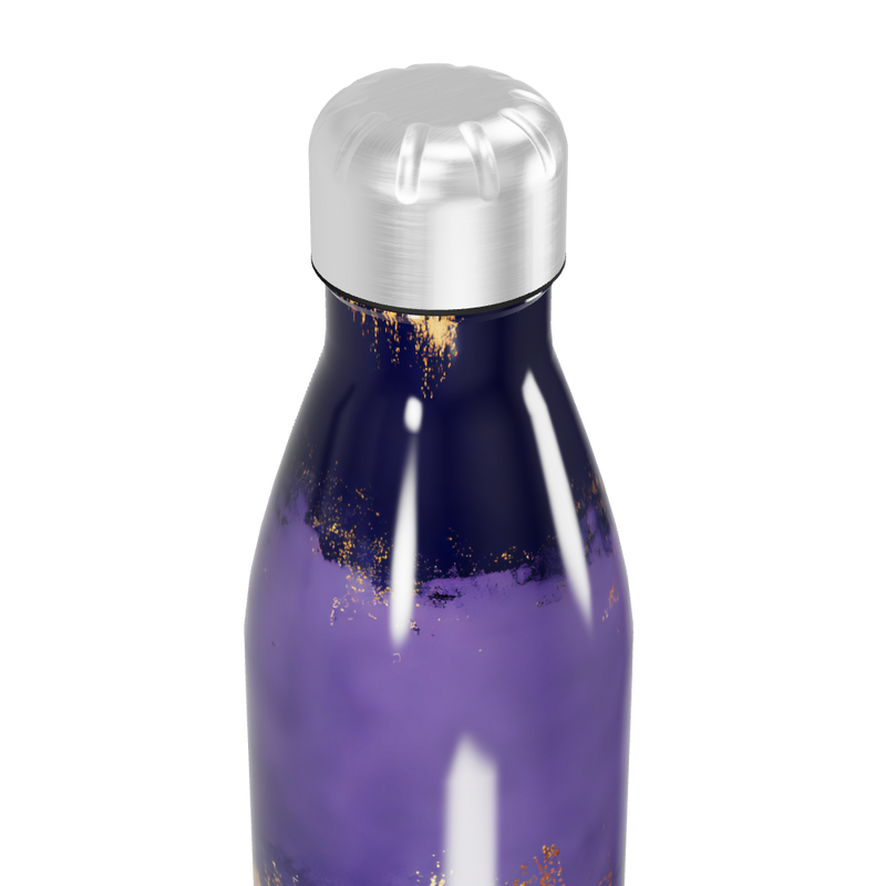 Garrafa Inox - Roxa com Dourado 750ml