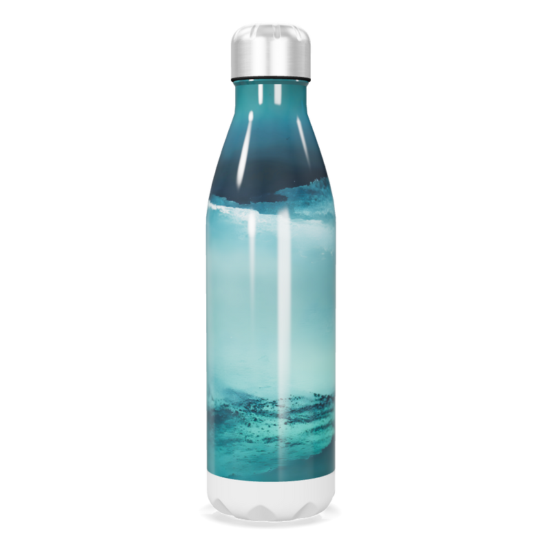 Garrafa Inox - Azul com Estampa Oceano