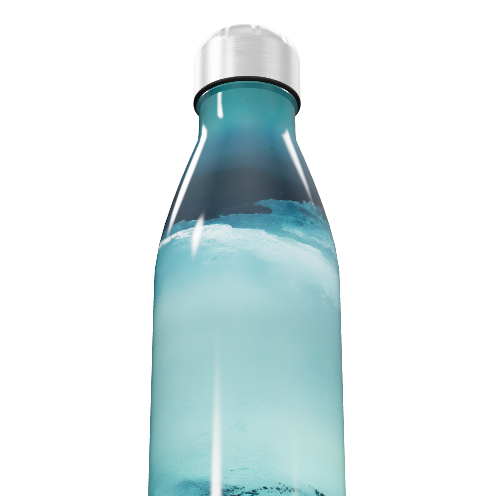 Garrafa Inox - Azul com Estampa Oceano