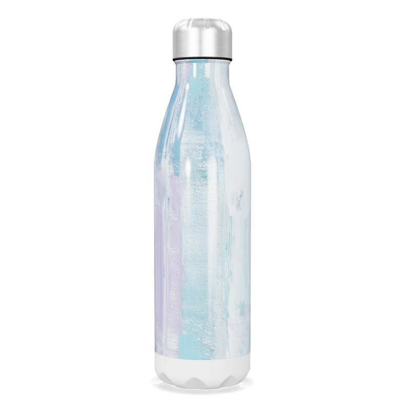 Garrafa Inox - Branco com Tons Pastel
