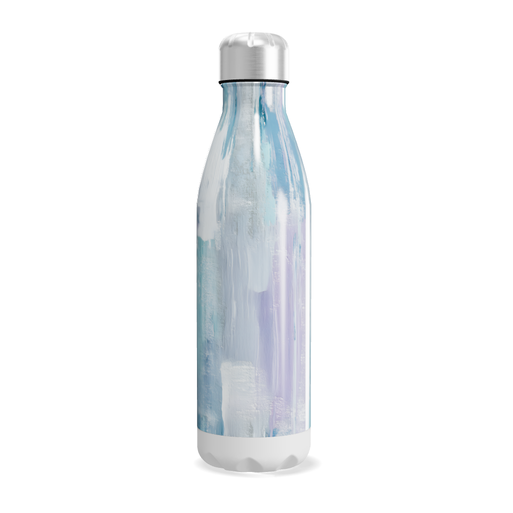 Garrafa Inox - Branco com Tons Pastel