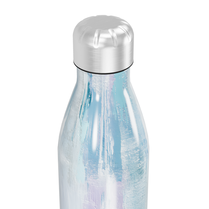 Garrafa Inox - Branco com Tons Pastel