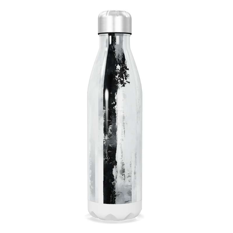 Garrafa Inox - Design Marmorizado Preto e Branco