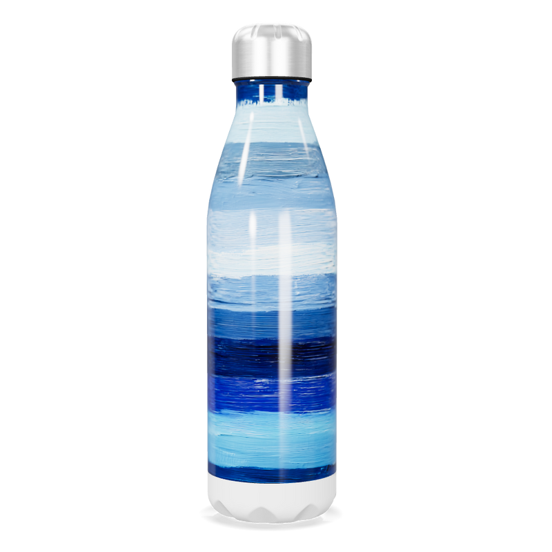 Garrafa Inox - Azul com listras
