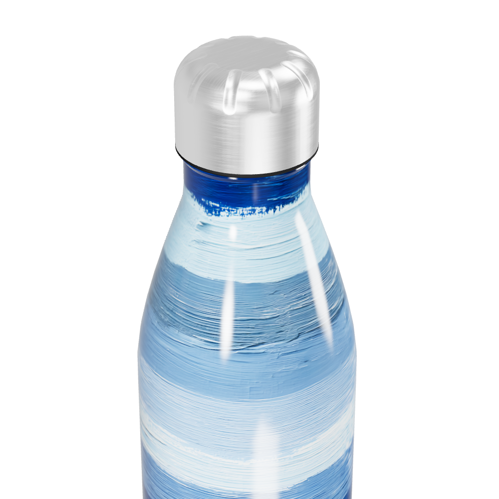 Garrafa Inox - Azul com listras