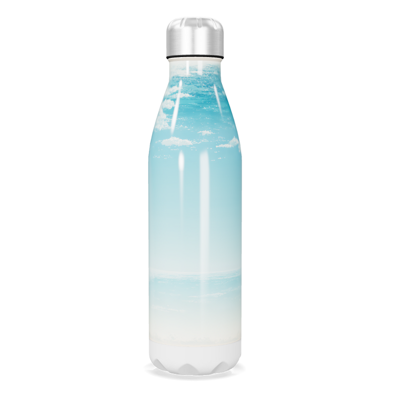 Garrafa Inox - Estampa Praia Azul