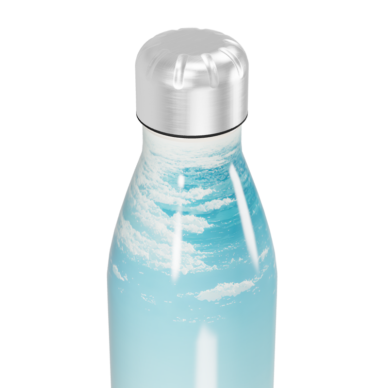 Garrafa Inox - Estampa Praia Azul