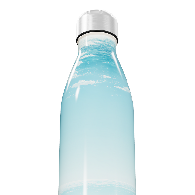 Garrafa Inox - Estampa Praia Azul