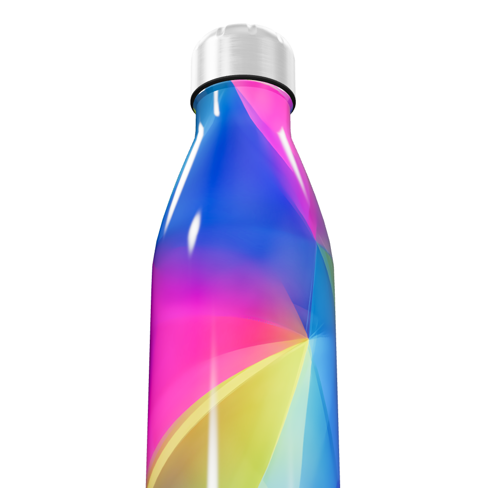 Garrafa Inox - Colorida com Estampa Abstrata