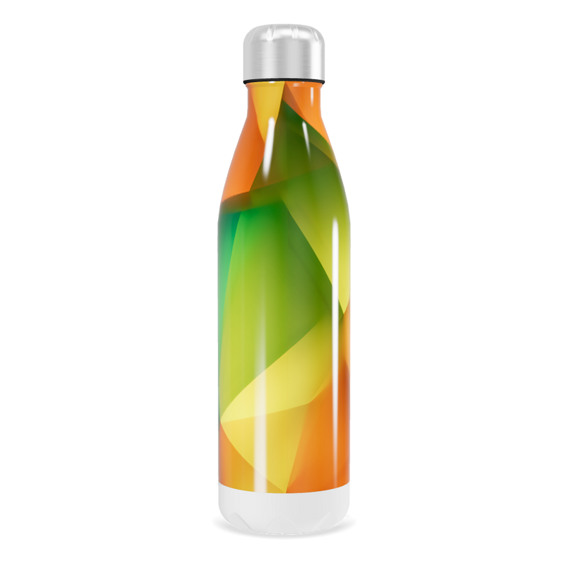 Garrafa Inox - Colorida Verde e Amarela