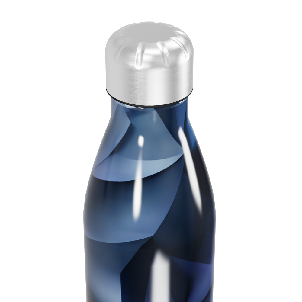Garrafa Inox - Azul Geométrica 500ml