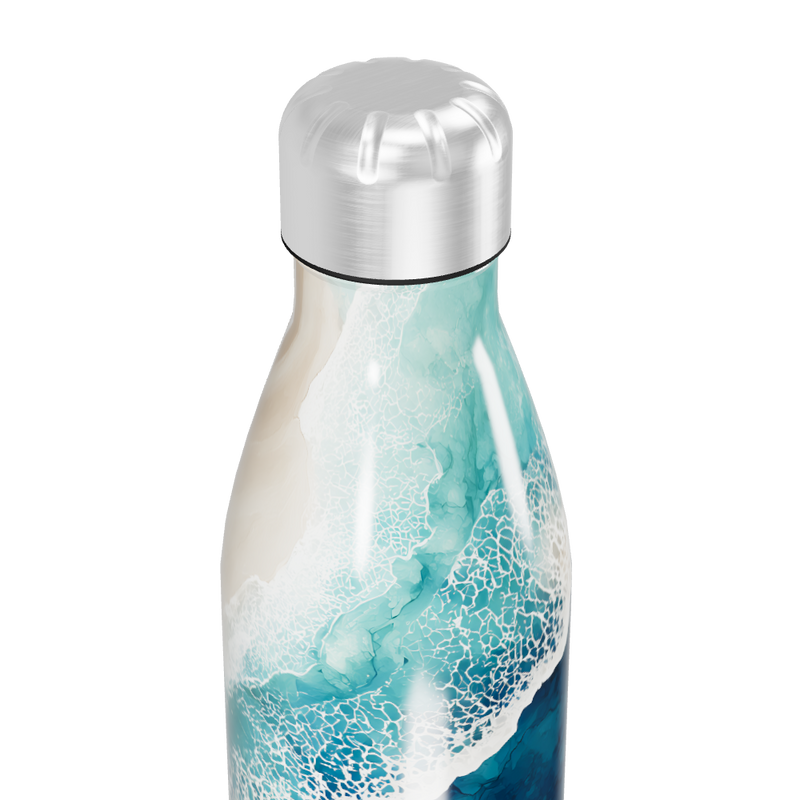 Garrafa Inox - Azul com Estampa Oceano