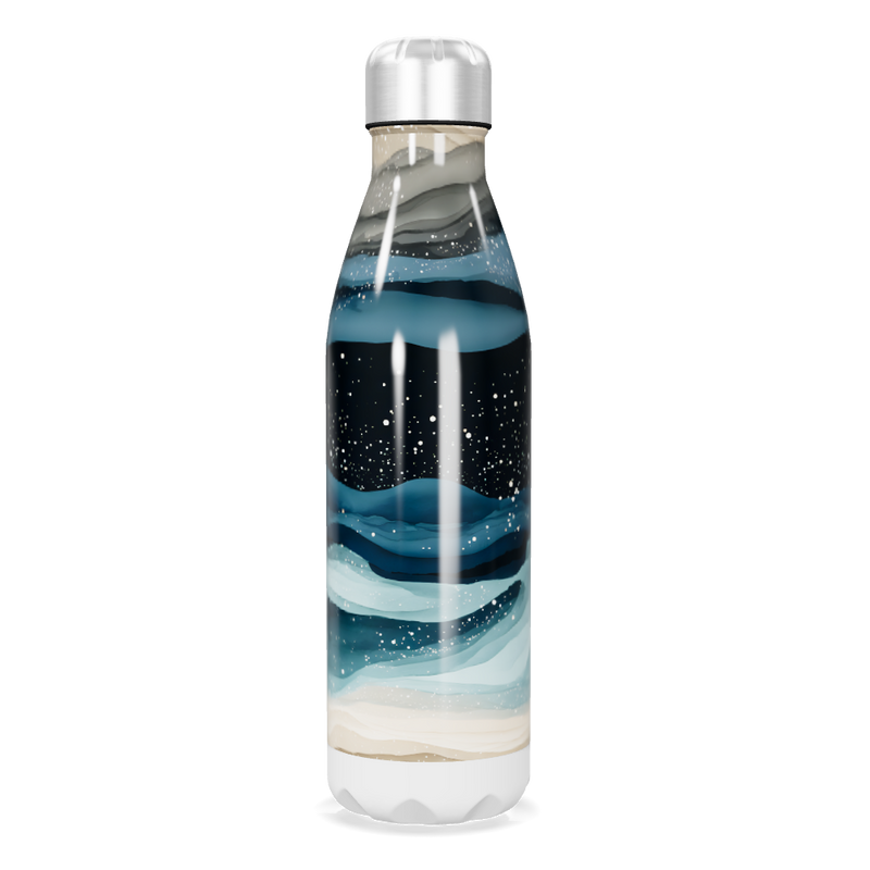 Garrafa Inox - Estampa Ondas Azul