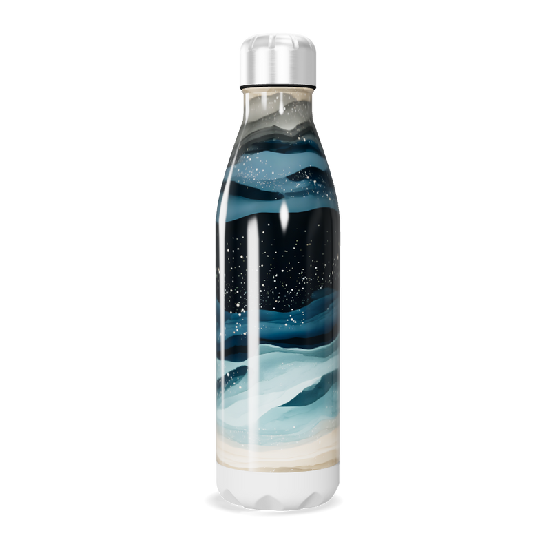 Garrafa Inox - Estampa Ondas Azul