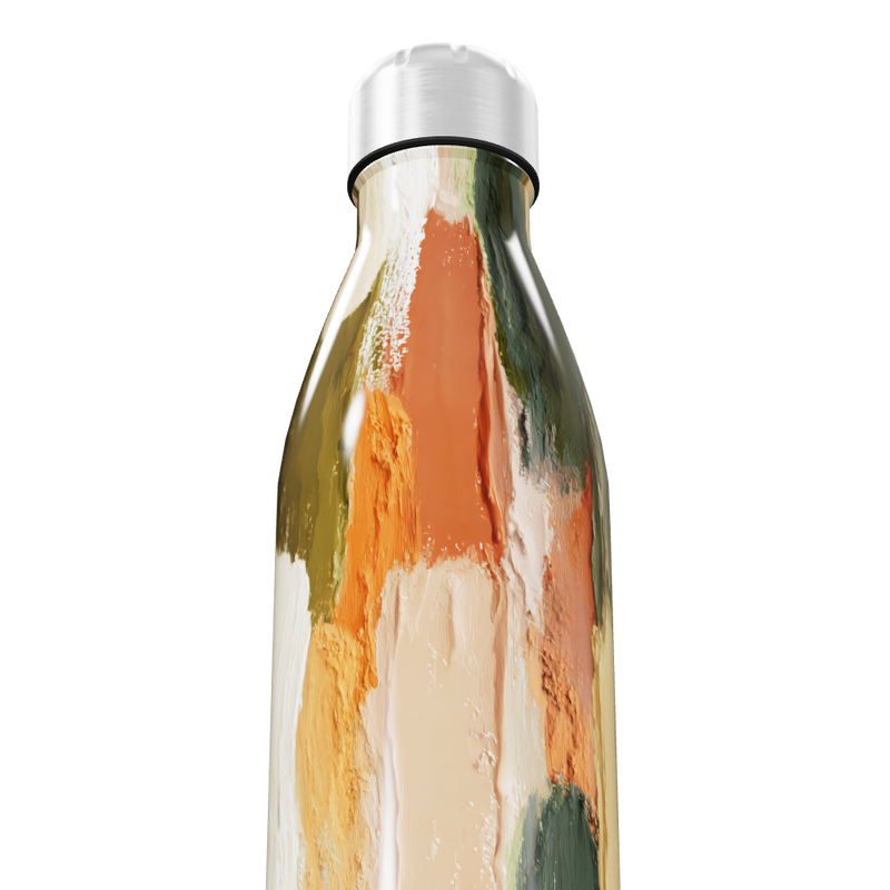 Garrafa Inox - Estampa Abstrata Colorida