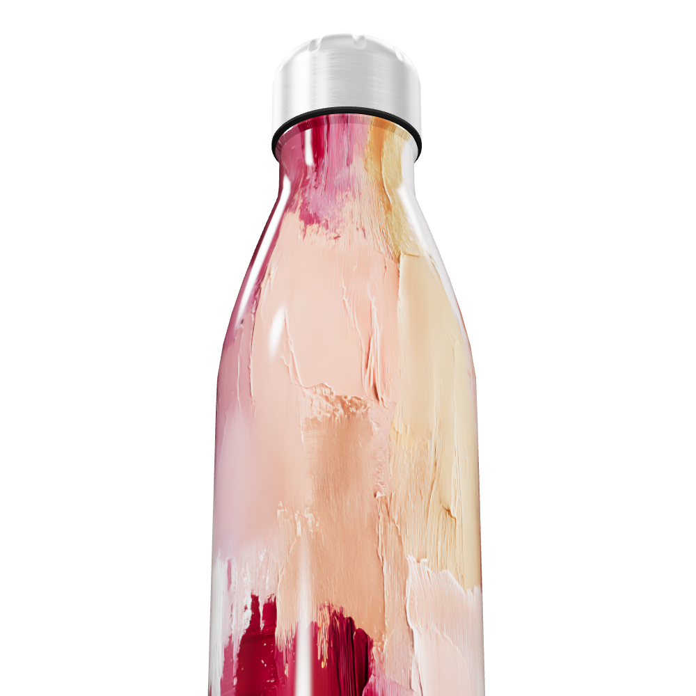 Garrafa Inox - Estampa Abstrata Colorida