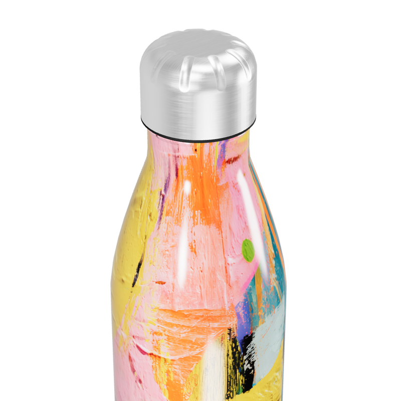 Garrafa Inox - Estampa Colorida Abstrata