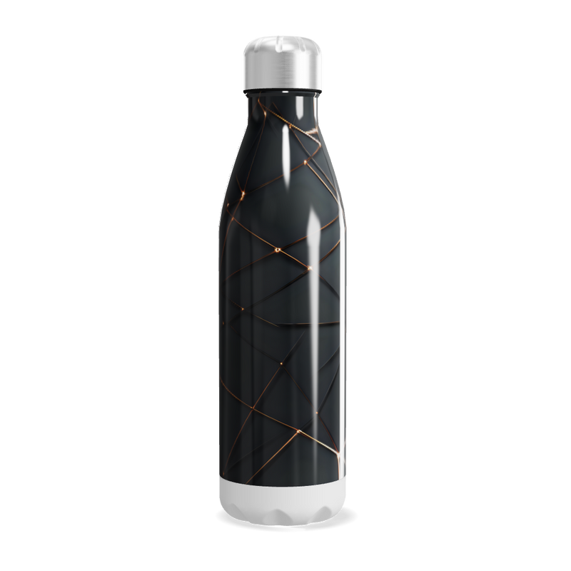 Garrafa Inox - Preto com Detalhes Cobre