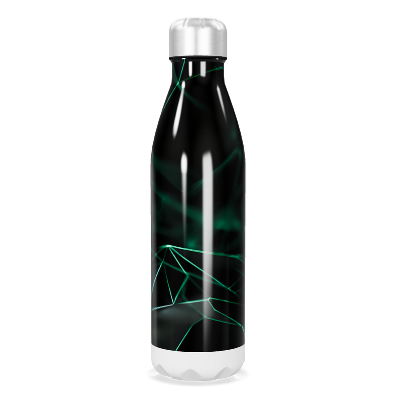 Garrafa Inox - Design Preto Geométrico