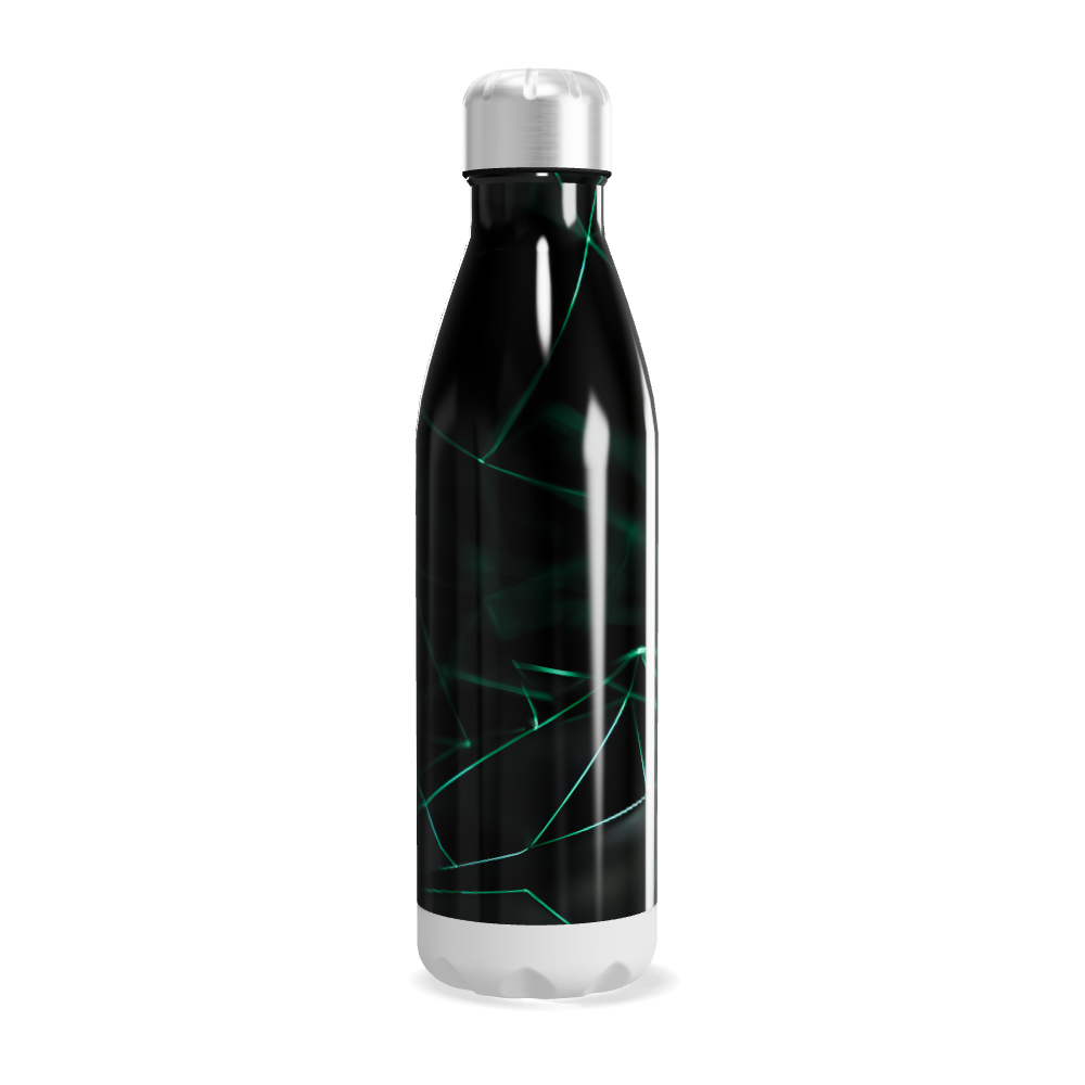 Garrafa Inox - Design Preto Geométrico