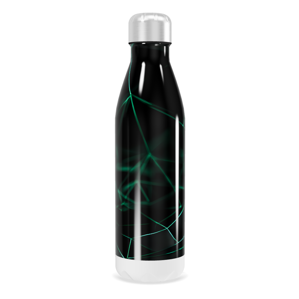 Garrafa Inox - Design Preto Geométrico