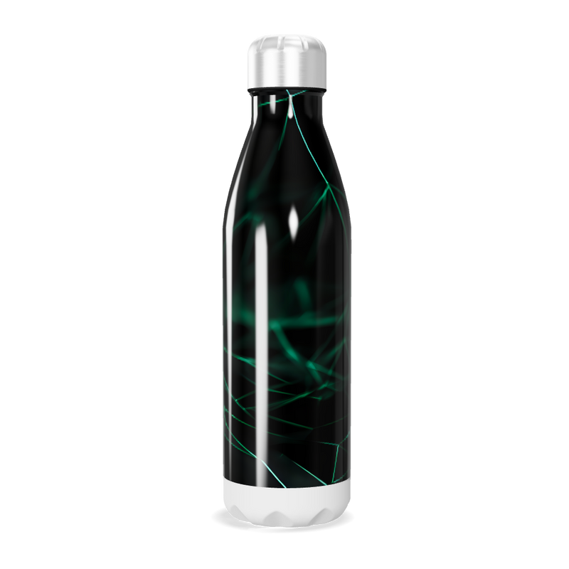 Garrafa Inox - Design Preto Geométrico