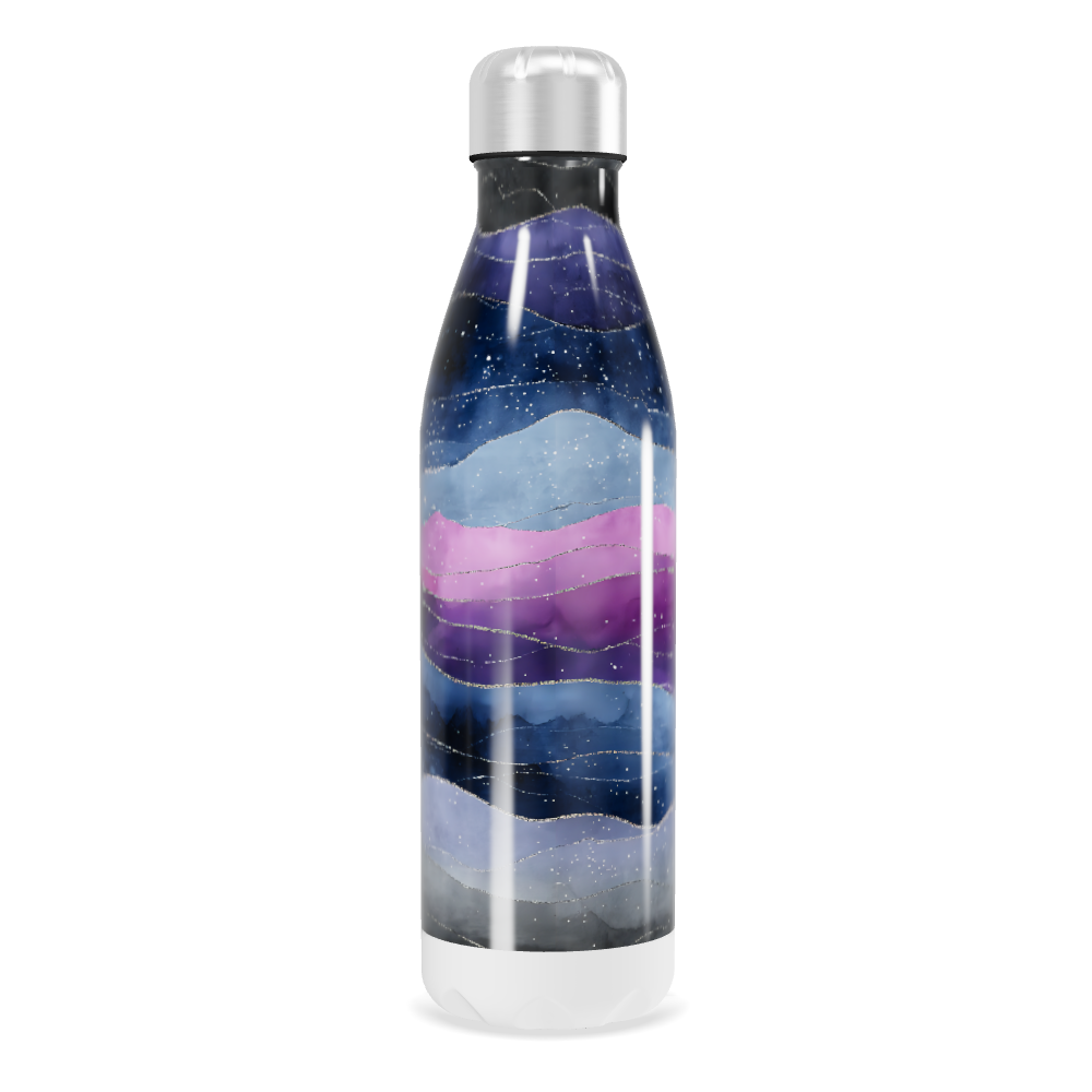 Garrafa Inox - Estampa Galáxia Colorida
