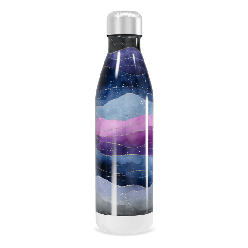 Garrafa Inox - Estampa Galáxia Colorida