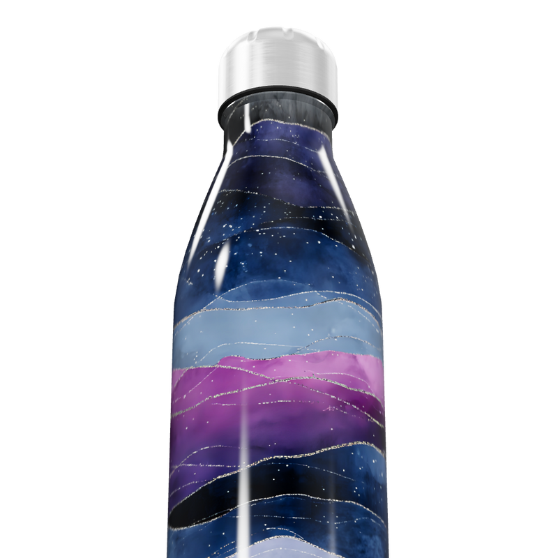 Garrafa Inox - Estampa Galáxia Colorida