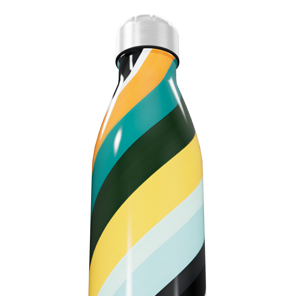 Garrafa Inox - Listras Coloridas