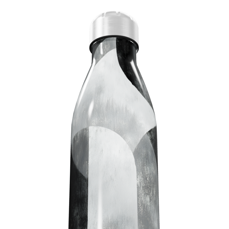 Garrafa Inox - Preto e Branco Geométrico