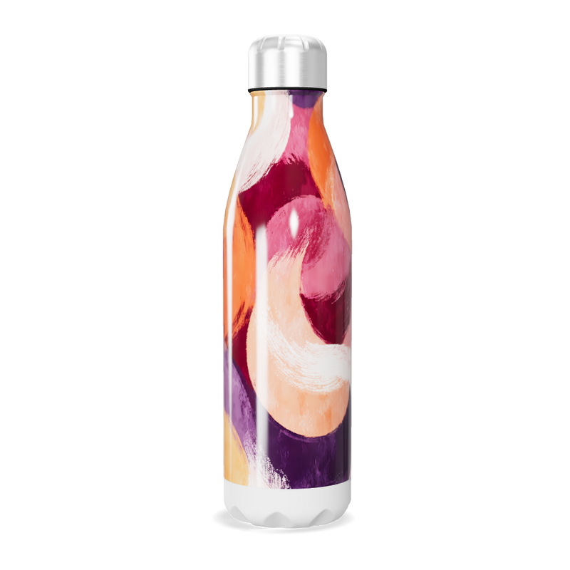 Garrafa Inox - Colorida com Estampa Abstrata