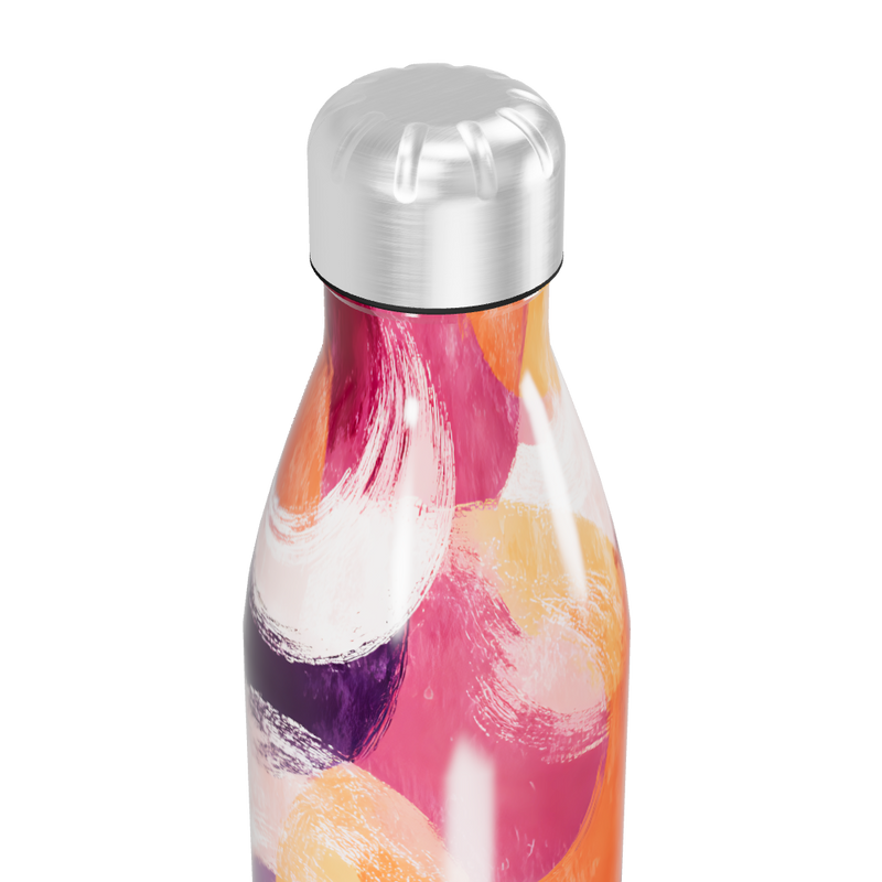 Garrafa Inox - Colorida com Estampa Abstrata