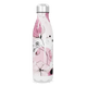 Garrafa Inox - Floral Rosa e Branco