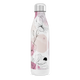 Garrafa Inox - Floral Rosa e Branco