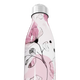 Garrafa Inox - Floral Rosa e Branco