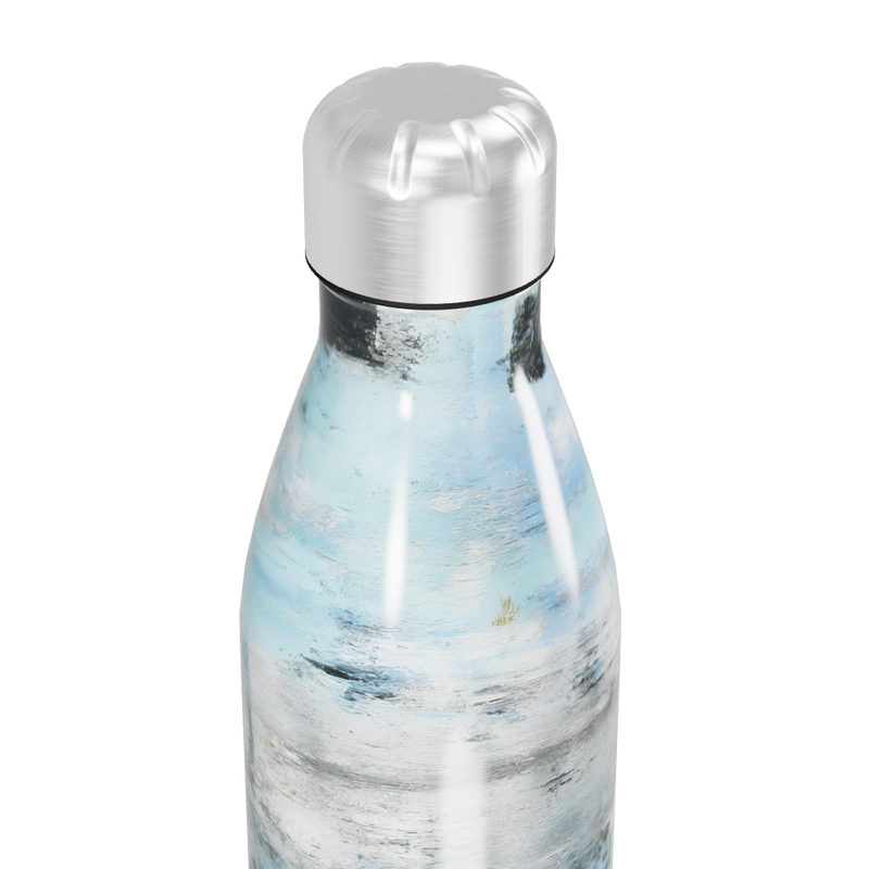 Garrafa Inox Pintura Abstrata Azul