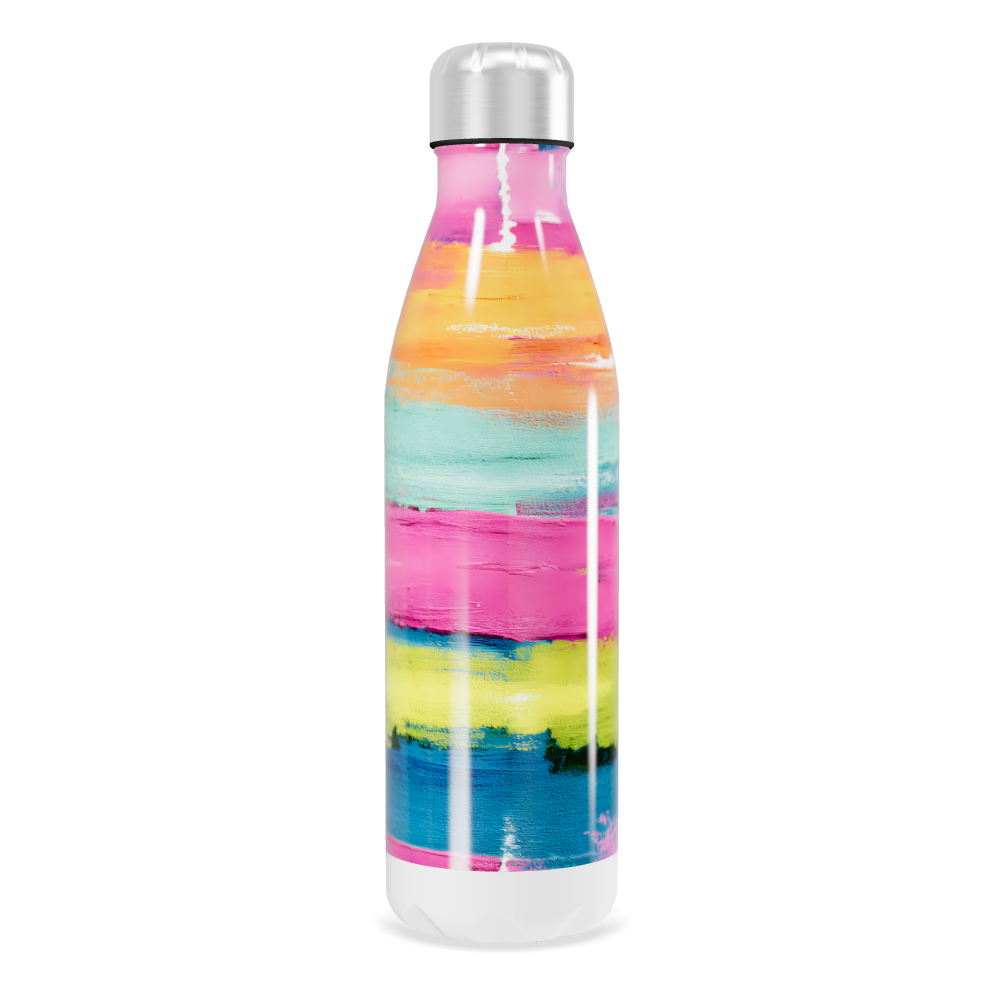 Garrafa Inox - Colorida com Listras