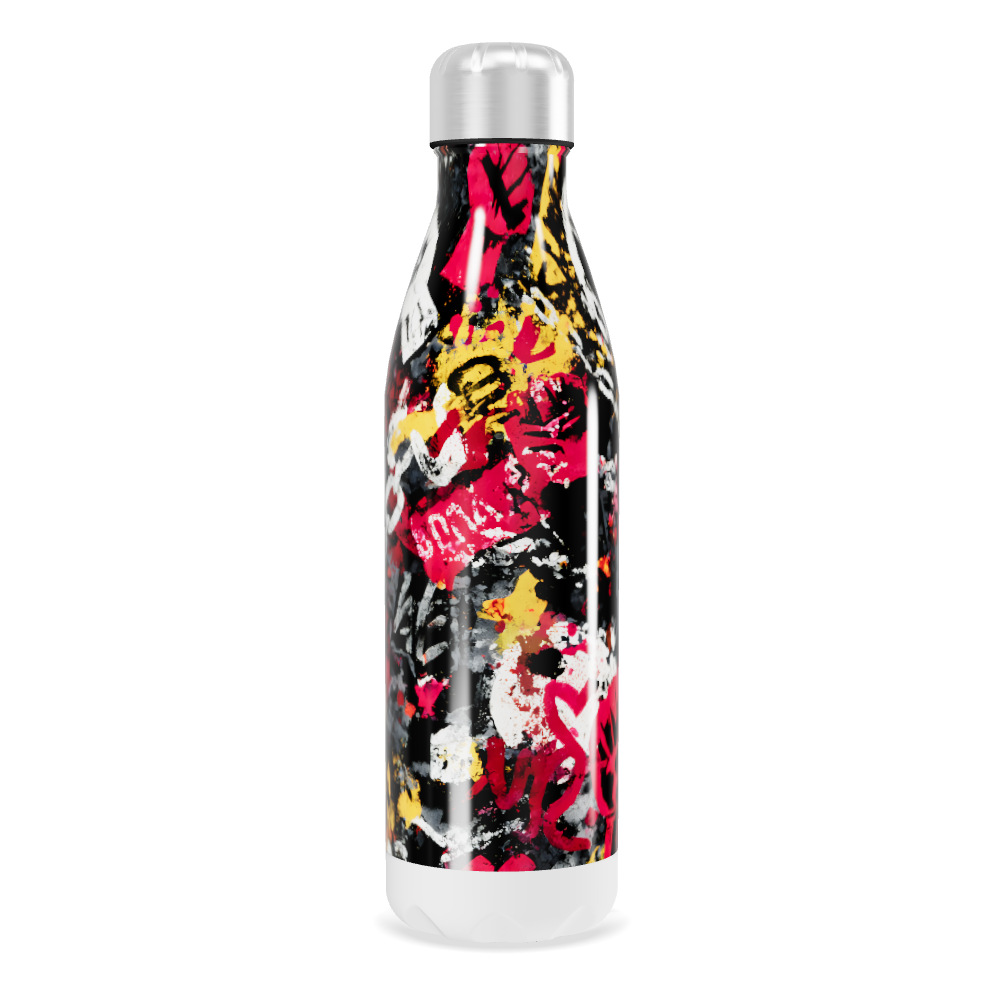 Garrafa Inox - Estampa Grafite Colorida