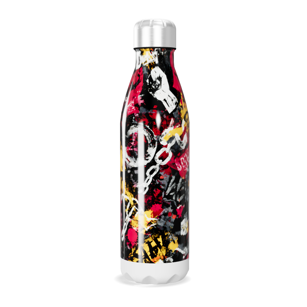Garrafa Inox - Estampa Grafite Colorida