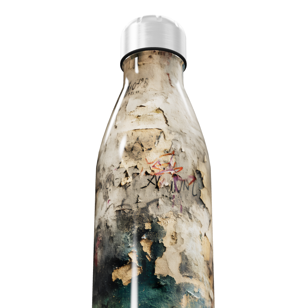 Garrafa Inox - Estampa Abstrata Colorida